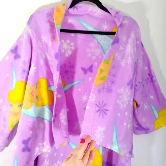 Disney Fairies Tinkerbell Snuggler Robe Blanket with Arms Fairy Tink Cozy - Picture 8 of 17